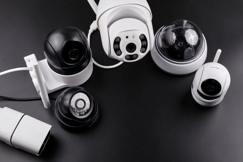 surveillance-cameras-set-different-videcam-cctv-cameras-isolated-black-background-close-up-home-security-system-concept