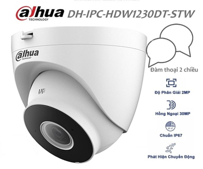 Camera IP Dahua trang bị cổng audio vào ra hỗ trợ đàm thoại 2 chiều thuận tiện