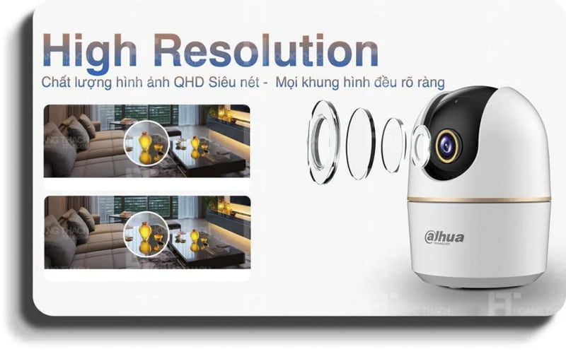 Chất lượng hình ảnh camera Dahua trong nhà vượt trội từ Full HD, 2K, thậm chí 4K