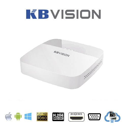 Sản phẩm đầu ghi hình KBvision HDCVI 4 kênh có độ phân giải HD720P