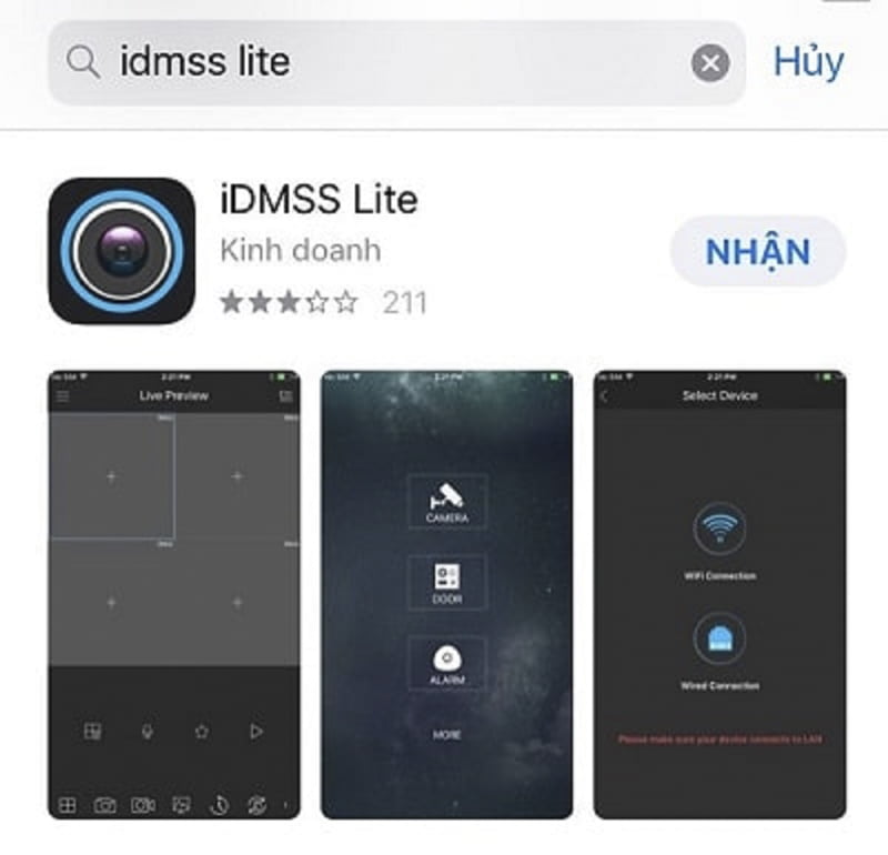 Tải phần mềm iDMSS Lite đơn giản trên điện thoại iOS