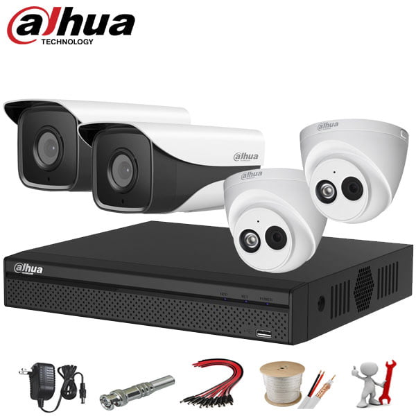 Trọn bộ camera 4 mắt Dahua nổi tiếng với các sản phẩm camera chất lượng cao