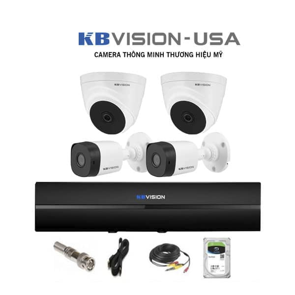 Trọn bộ camera Kbvision được sản xuất bởi thương hiệu camera an ninh đến từ Mỹ