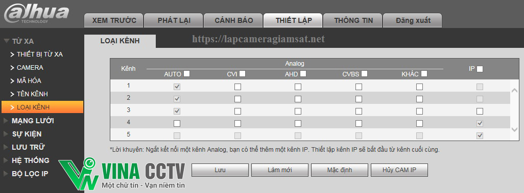 Mở trình duyệt IE và truy cập địa chỉ IP của đầu ghi Dahua.